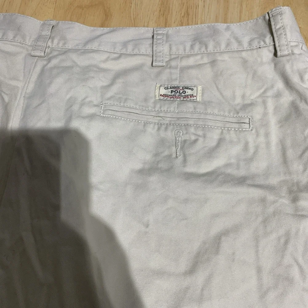 Polo Ralph Lauren Shorts Men's‎ 40 Vintage Tyler Short Pleated Chino Khaki